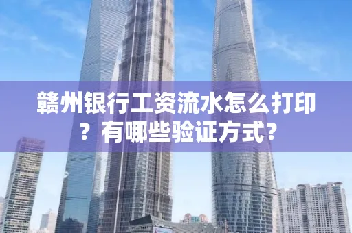 赣州银行工资流水怎么打印?有哪些验证方式?