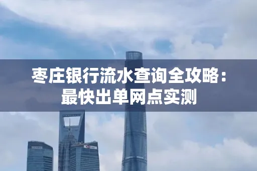 枣庄银行流水查询全攻略:最快出单网点实测